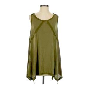 Knox Rose Sage Green Flowing Sleeveless Tank Top Boho Casual XS